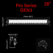 28 Inch PRO Series LED Light Bars with Precision Parabolic Reflectors.